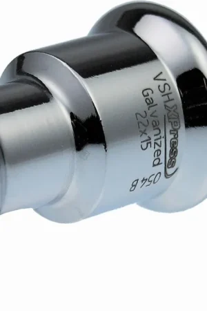 Gecertificeerd VSH XPress STAAL rechte koppeling, verloopkoppeling 22 x 15mm, staal (pers x pers)