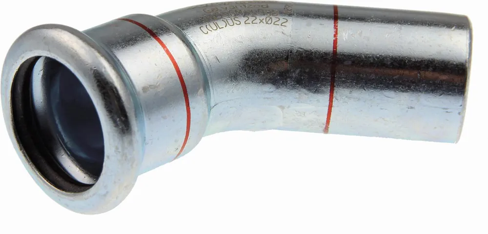 VSH XPress STAAL bocht koppeling, insteekbocht 45gr, 28 x 28mm, staal (pers x insteek) Nu Kopen