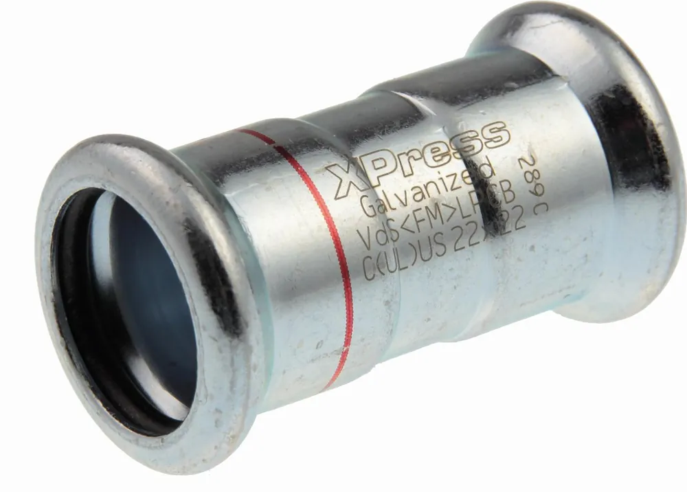Alleen Vandaag VSH XPress STAAL rechte koppeling sok 22 x 22mm staal (pers x pers) 6201382