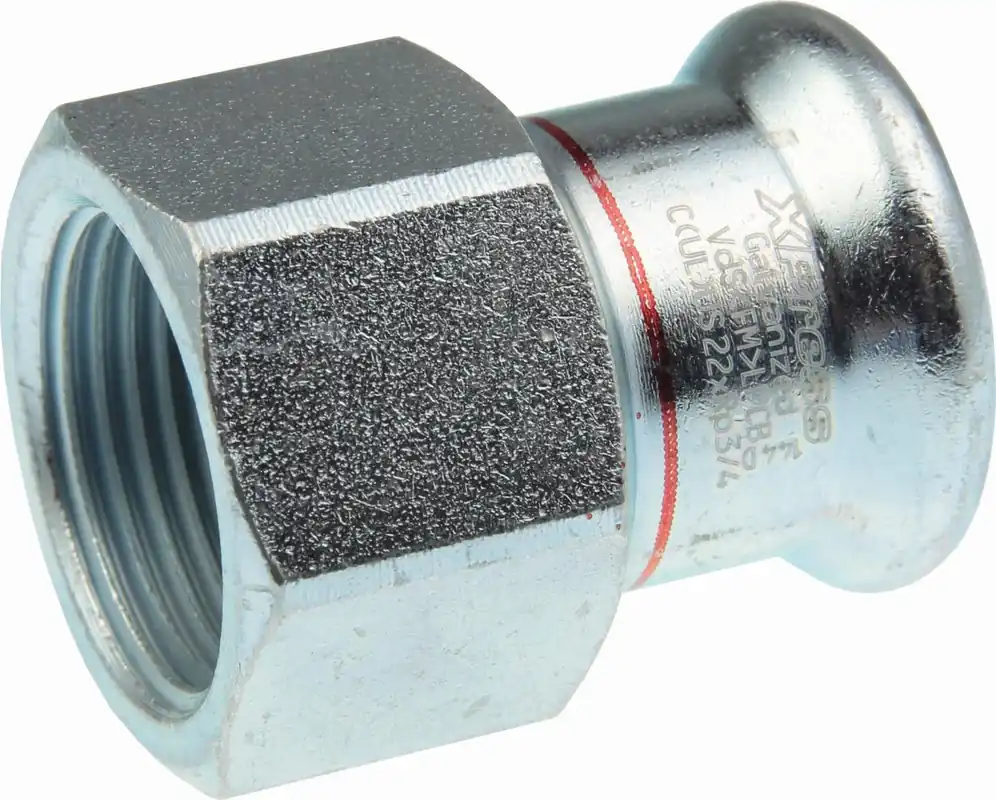 Flitsaanbieding VSH XPress rechte koppeling, schroefbus 22mm x 1" staal (pers x pers)