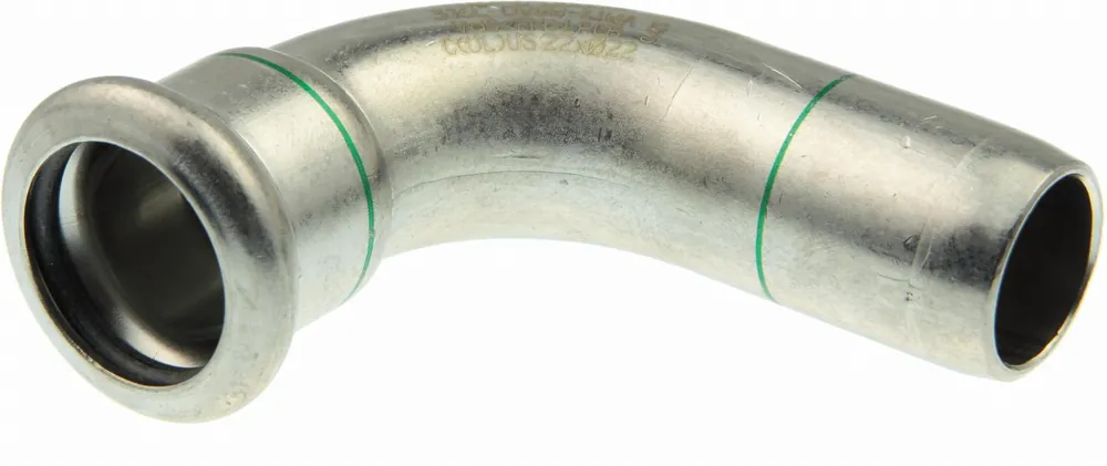 VSH XPress RVS bocht koppeling, 90gr, 22 x 22mm, RVS (pers x insteek) Laatste Versie
