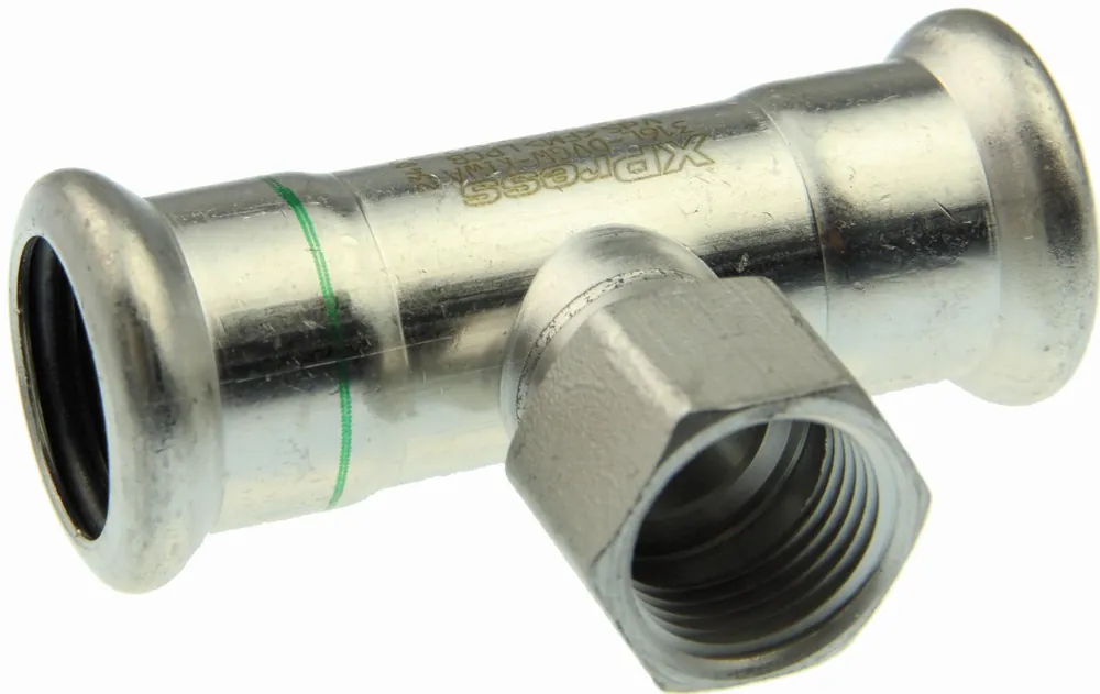 Uitverkoop VSH Xpress T-stuk, 42mm x 1/2" x 42mm staal (pers x binnendraad x pers)