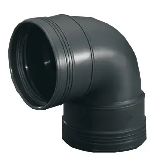 Gratis Retour Wafix PP Bocht 88,5° Zwart 50 M/M