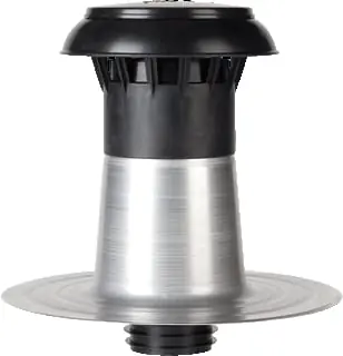 Anjo Vent-Alu 3000 dubbelwandige platdak ontluchting met bovenkap type 150-160 aluminium 454115 Must-Have