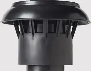 Anjo Vent-Alu losse kap voor platdak ontluchting materiaal PP, aansluiting 110-125mm zwart 454411 Rechtstreeks Van De Fabrikant
