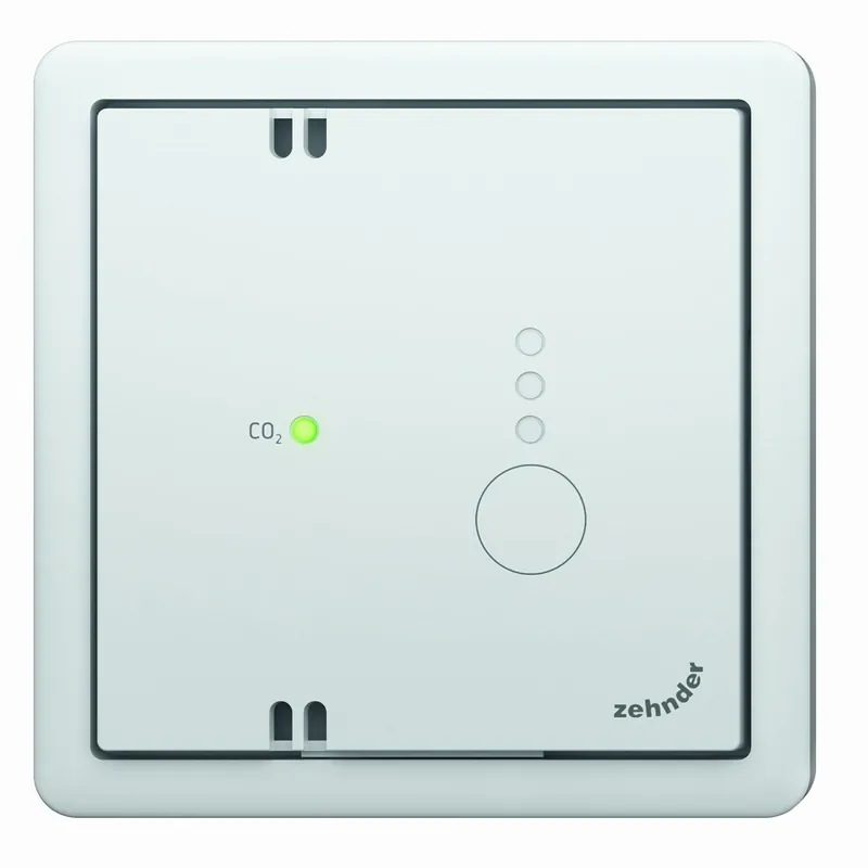 Seizoensaanbieding Zehnder Ruimteluchtkwaliteitopnemer, CO2 sensor 0-10V 67 (Zehnder afdekraam meegeleverd), Inbouw, 0-10V, 12VDC, IP30