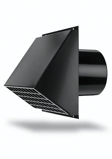 Burgerhout ventilatie muurrooster 125 mm zwart 400480602 Direct Verzonden