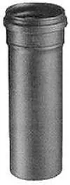 Ubbink Rolux Luchttoevoerpijp Ø100 mm mof x spie l=1000 mm PE zwart 0223004 Express Levering