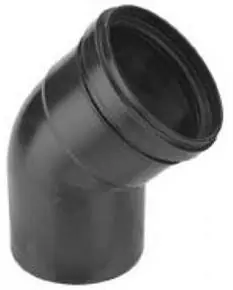 Bestel Nu Ubbink rond luchtkanaal, kunststof, 100mm, steekeind, gladde bocht, 45° lengte 50x50mm, insteek 50mm 0223012