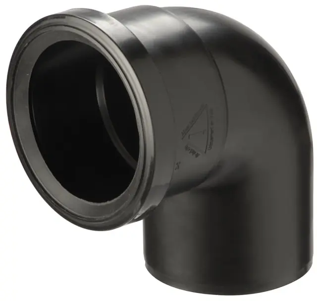 Lage Prijs Ubbink rond luchtkanaal, kunststof, 80mm, steekeind, gladde bocht, 87°, lengte 49x50mm, insteek 50mm 0167135