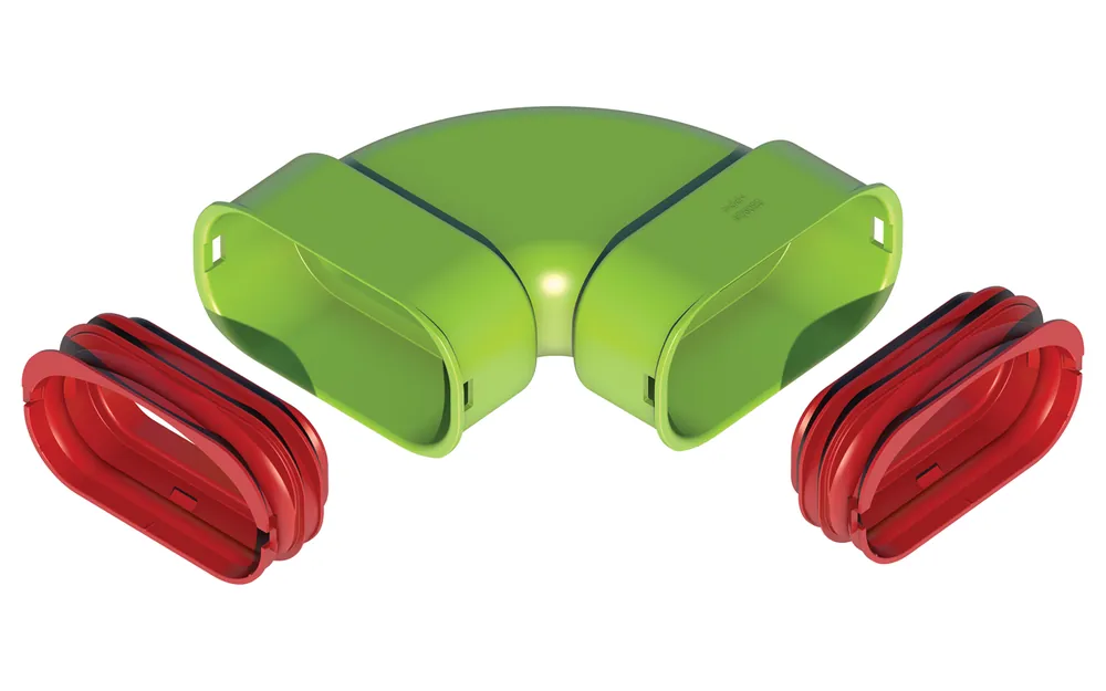 Ubbink Air Excellent AE35sc bocht 90° horizontaal set 0188572 Populair