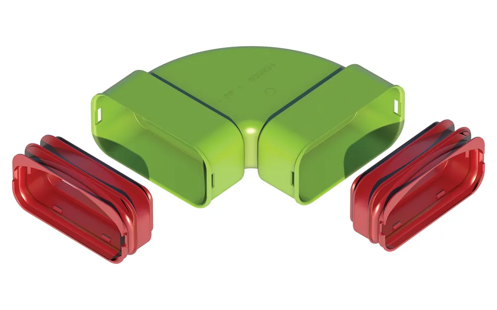 Favoriet Ubbink Air Excellent AE55sc bocht 90° horizontaal set 0188576