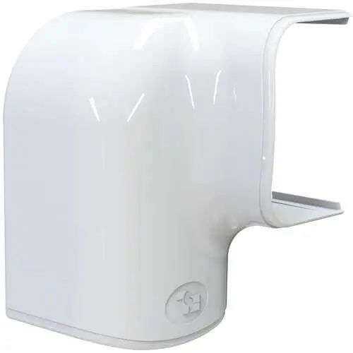 Tecnosystemi Optima, bocht verticaal/horizontaal, links, 75x56, wit Weekendaanbieding