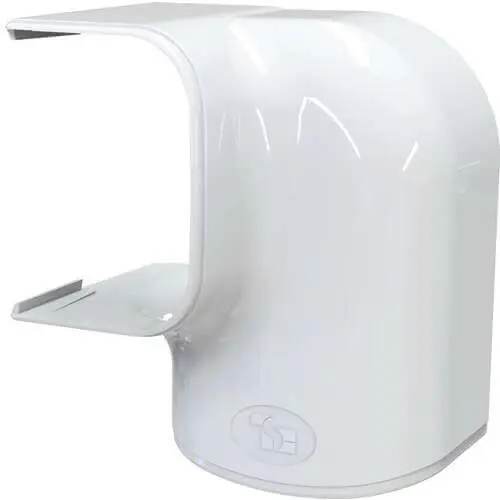 Nieuw Tecnosystemi Optima, bocht verticaal/horizontaal, rechts, 75x56, wit