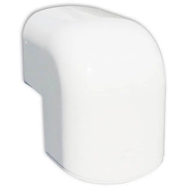 Tecnosystemi Optima, buitenbocht, 90 graden, 75x56, wit Nieuw
