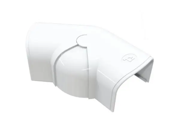 Korting Tecnosystemi Optima, platte bocht, verstaalbaar, 45-90 graden, 62x46, wit