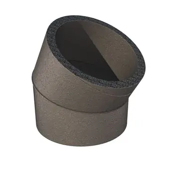 Ubbink Aerfoam geïsoleerd leidingsysteem bocht 30° EPE Ø160 mm grijs 0188223 Hete Deal