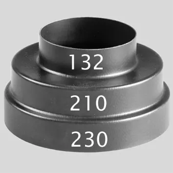 Ubbink Verloopstuk kunststof meervoudig van diameter 132 naar diameter 210 naar diameter 230 0165555 Betrouwbaar