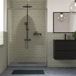 Sealskin Contour schuifdeur voor nis 120x200cm, 6mm helder veiligheidsglas met antikalklaag Mat grijs Hoge Kwaliteit