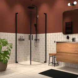 Hoge Kwaliteit Sealskin Inc. tweedelige kwartronde douchecabine 90x90x200cm, 8mm helder veiligheidsglas met antikalklaag Mat zwart