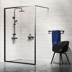 Sealskin Contour inloopdouche type A3 98x200cm, 6mm helder veiligheidsglas met antikalklaag Mat zwart Dagaanbieding