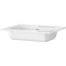 Gecertificeerd Tiger T-Line oval inbouwwastafel 61cm Glanzend wit