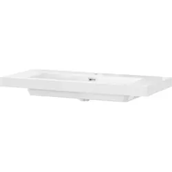 Fabrieksprijs Tiger T-Line Quadro opbouwwastafel 100cm Glanzend wit