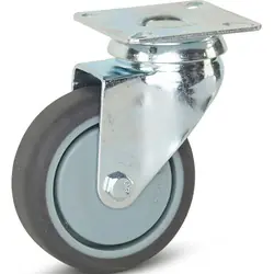 Zwenkwiel TP-rubber 75mm - 70kg draagvermogen Beperkt Aanbod