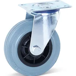Zwenkwiel rubber 125mm - 120kg draagvermogen Exclusieve Aanbieding
