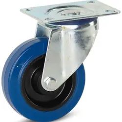 Zwenkwiel rubber 100mm - 100kg draagvermogen * Lage Prijs