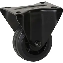 Rubber bokwiel zwart 80mm - 60kg draagvermogen* Alleen Vandaag