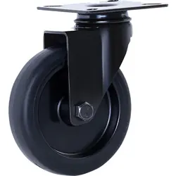 Goedkoop Meubel zwenkwiel Zwart 100mm - 100kg draagvermogen*