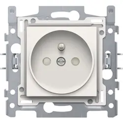 Direct Beschikbaar Niko stopcontact met penaarde 21mm Wit