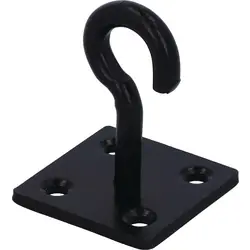 Betrouwbaar Haak op plaat zwart 50x50x5mm