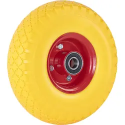 Direct Beschikbaar Steekwagenwiel bolderkarwiel Geel/rood antilek wiel 260mm
