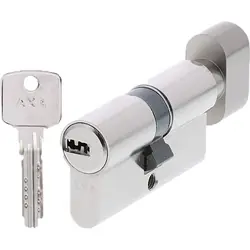 Tijdelijk Beschikbaar Knopcilinder met keersleutel SKG** 30-30mm