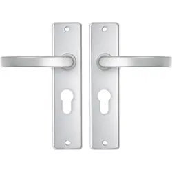 AXA binnendeurbeslag (basic) Edge kruk blok PC55 Aluminium Populair