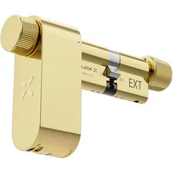 Weekendaanbieding Intersteel Black X Smart Lock veiligheidscilinder SKG*** 35-45mm messing