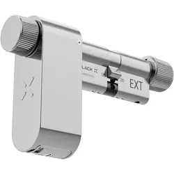 Finale Uitverkoop Intersteel Black X Smart Lock veiligheidscilinder SKG*** 35-45mm chroom