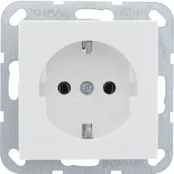 Koop Online Gira System 55 wandcontactdoos RA inbouw Glanzend wit