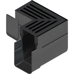 ACO Slimline hoekelement Aluminium zwart Aanbieding