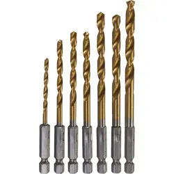 HSS-titanium metaalborenset geslepen 7-delig Must-Have