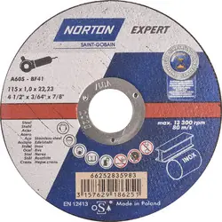 Lage Kosten Norton Expert doorslijpschijf staal/inox 115x1x22,23mm