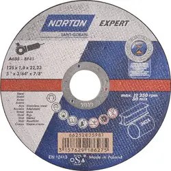 Norton Expert doorslijpschijf staal/inox 125x1x22,23mm Laatste Versie