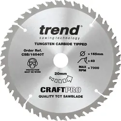 Koop Online Trend cirkelzaagblad 165x20x1,5mm 40T