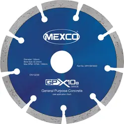 Mexco diamantschijf universeel 150x22,2mm Uitverkoop