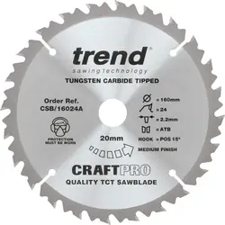 Trend cirkelzaagblad 160x20mm 24T* Koop Online