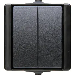 Beste Prijs Kopp ProAQA schakelaar serie opbouw spatwaterdicht Zwart IP44