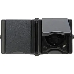 Kopp ProAQA wandcontactdoos dubbel RA opbouw spatwaterdicht Zwart IP44 horizontaal Gereduceerde Prijs