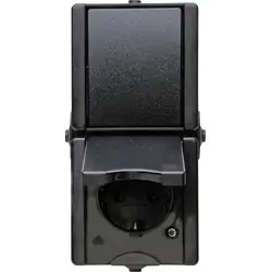 Lage Kosten Kopp ProAQA combinatie WCD/wissel RA opbouw spatwaterdicht Zwart IP44 verticaal